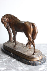 Bronze Orientaliste Cheval Au Palmier De Mêne XIXème
