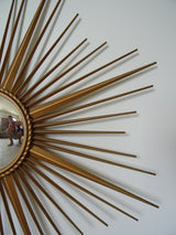 Ancien Miroir Soleil Chaty Vallauris Bombé Sorcière