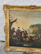 Paire de Tableaux – Peintures du XIXᵉ Siècle – Avec Cadres Dorés