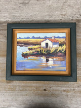 Tableau Olivier Suire Verley Cabane Marais Salant Ile De Ré Huile Sur Toile