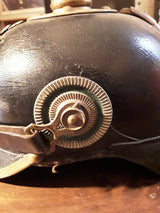 Casque À Pointe Troupe Saxe Reserviste Spikehelmet Pickelhaube