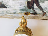 Pendule A L'Elephant Bronze Doré