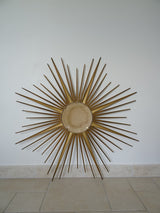 Ancien Miroir Soleil Chaty Vallauris Bombé Sorcière