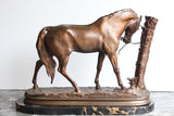 Bronze Orientaliste Cheval Au Palmier De Mêne XIXème