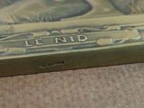 Médaille Bronze Art Nouveau Daniel Dupuis Le Nid Femme Nue
