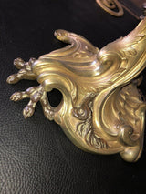 Grande lampe à pétrole en bronze doré Napoléon III dragon chimère