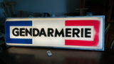 Enseigne lumineuse vintage gendarmerie