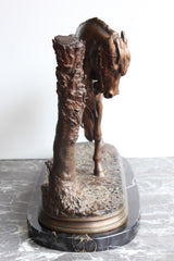 Bronze Orientaliste Cheval Au Palmier De Mêne XIXème