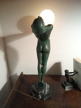 Max Le Verrier Grande lampe Art Deco