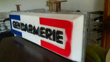 Enseigne lumineuse vintage gendarmerie