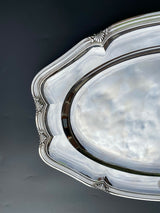 Ancien Grand Plat En Argent Massif Armoirie Royale