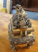 Ancien Brûle Parfum En Bronze Asiatique Chinese Vietnamien