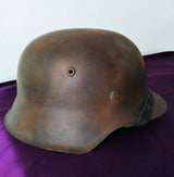 Casque Allemand Ww2 -40- Camoufle 3 Tons Original - Se 66 -
