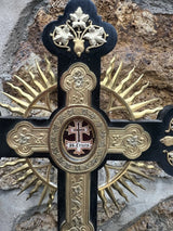 Croix Reliquaire , Relique De La Vraie Croix ,SS CRUCIS, Croix Staurotheque XIXE