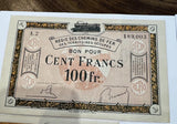 Lot Billets Bon Pour Régie Des Chemin De Fer Des Territoires Occupés Ancien