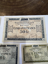 Lot Billets Bon Pour Régie Des Chemin De Fer Des Territoires Occupés Ancien