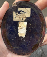 Ancien Émail de Limoges Portrait Saint Homme Religieux 17ème