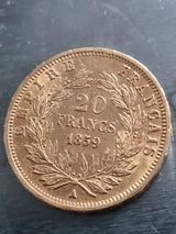 Pièce 20 Francs Or - Napoléon III - Tête Nue 1859