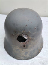 Casque Allemand troupe ww2 original - impacté
