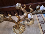 Paire D'Appliques ou Plafonniers En Bronze Art Nouveau