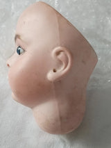 Authentique Tête De Poupée Bru Ancienne Biscuit Porcelaine Bouche Fermée