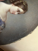 ERNEST GIRARD 1854 Exceptionnel Portrait Miniature Marie Sophie De Saint Priest