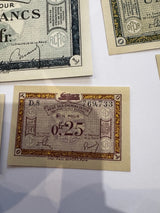 Lot Billets Bon Pour Régie Des Chemin De Fer Des Territoires Occupés Ancien